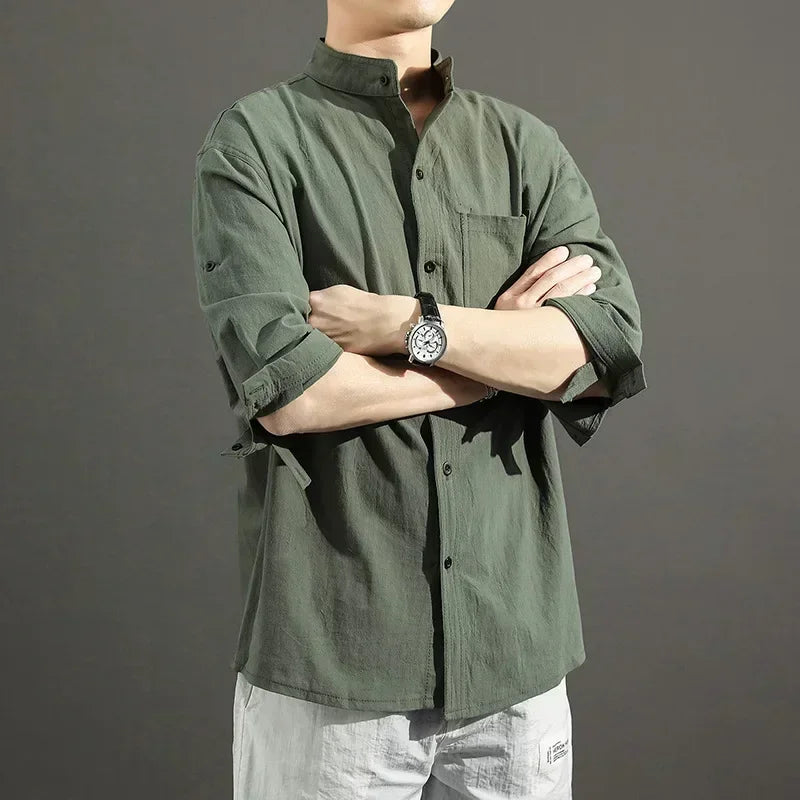 Justin Stand Collar Shirt